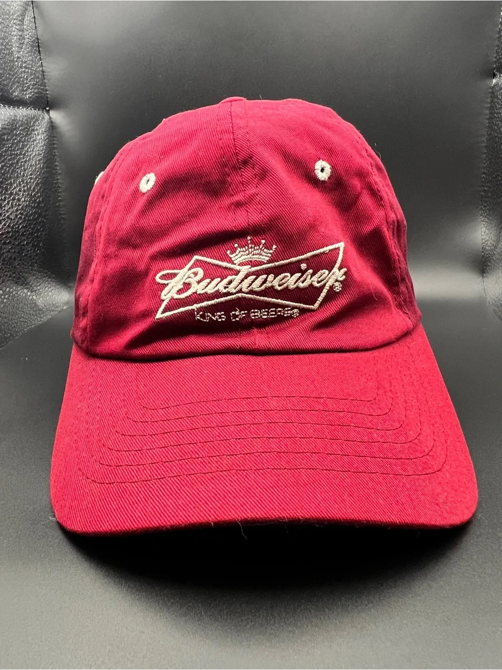 Budweiser King Of Beers Deep Red SnapBack Hat Cap